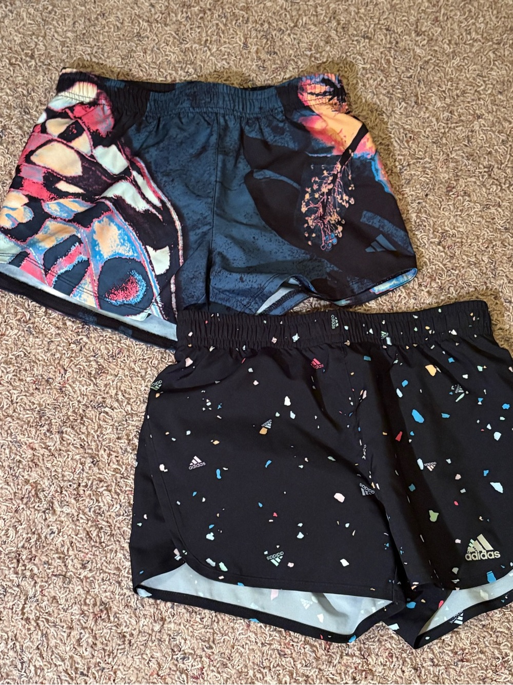Adidas Kids Black Shorts Duo with Multicolor Accents